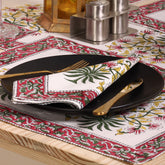 Cotton Modern Table Runner Floral Hand Block Printed