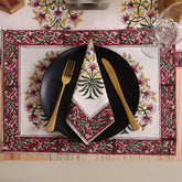Cotton Modern Table Runner Floral Hand Block Printed