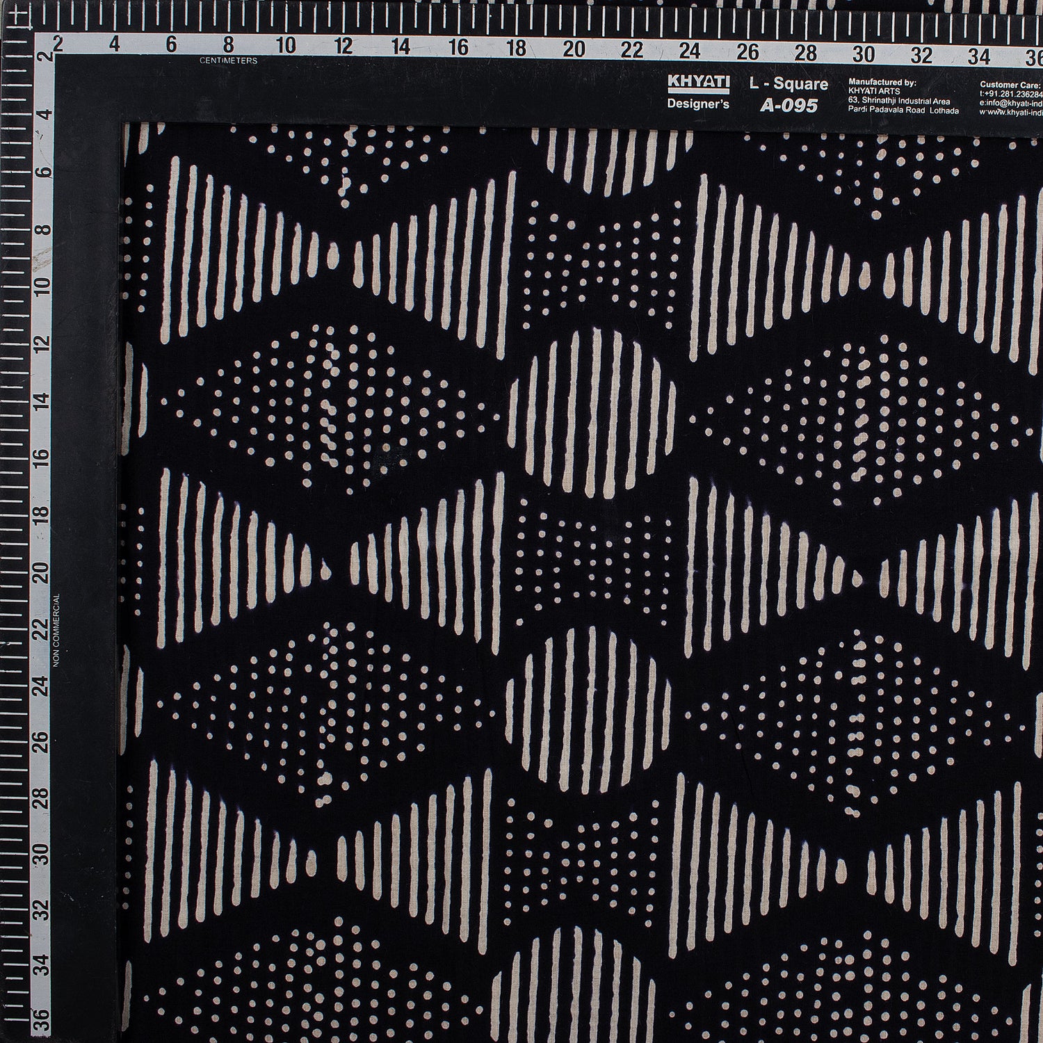 Cotton Printed Black and White Fabric 