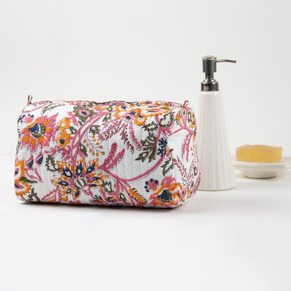 Cotton Set of 3 Travel Toiletry Bag with Pockets 