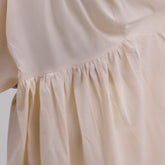 Cream Color Natural Dyed Midi Dress For Women