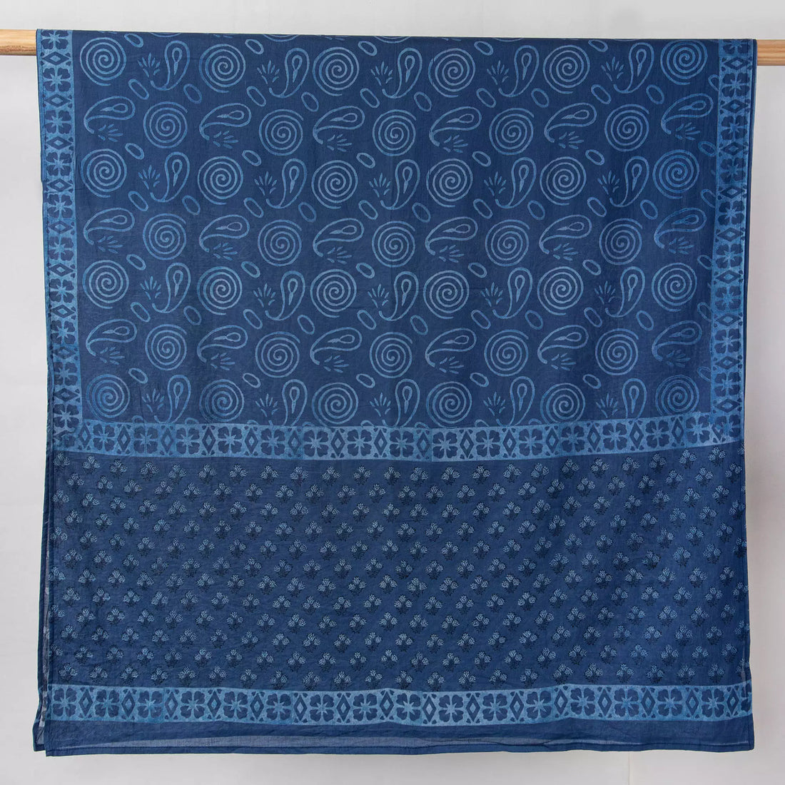 Indian Hand Block Printed Paisley Ladies Dupatta
