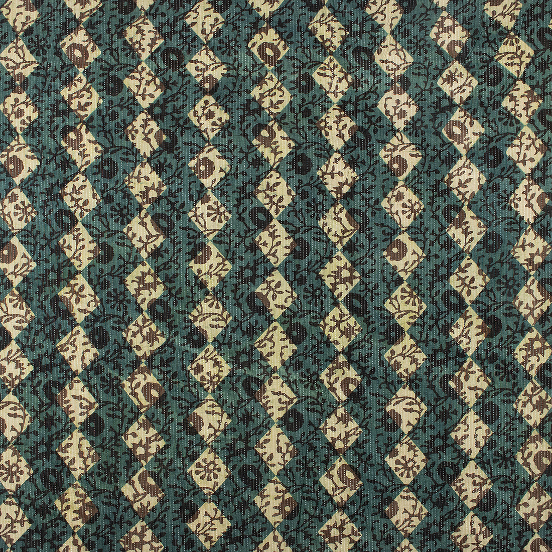 Dabu Block Printed Cotton Kantha Fabric By the Yard