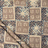 Dabu Brown Floral Hand Block Cotton Kantha Fabric