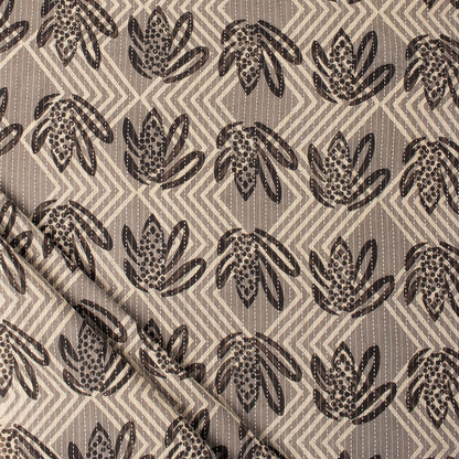 Dabu Cotton Hand Block Printed Kantha Fabric By Yard