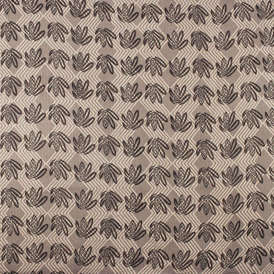 Dabu Cotton Hand Block Printed Kantha Fabric By Yard