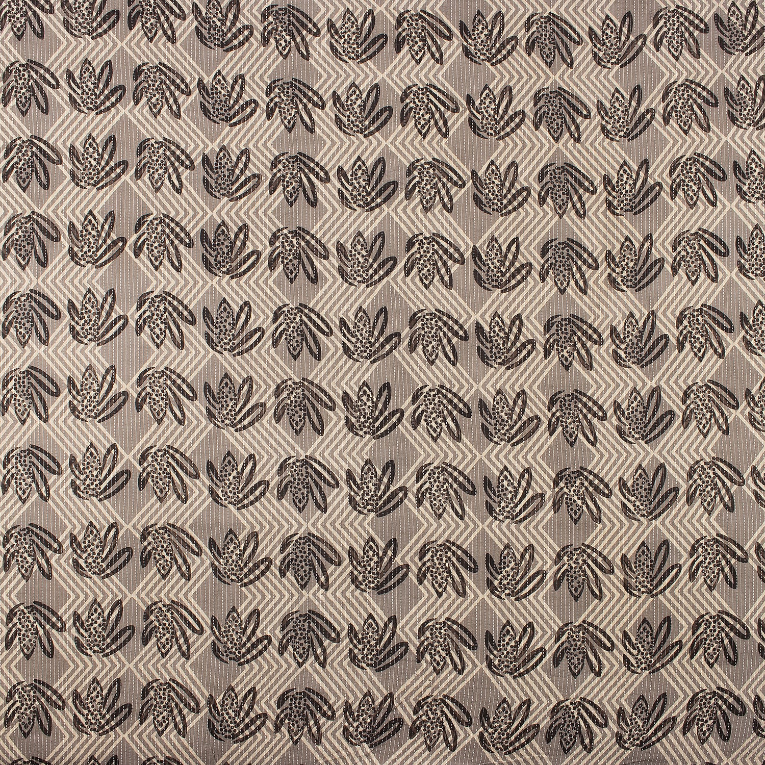 Dabu Cotton Hand Block Printed Kantha Fabric By Yard