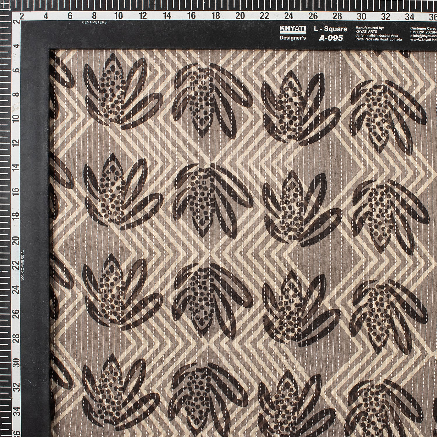 Dabu Cotton Hand Block Printed Kantha Fabric By Yard