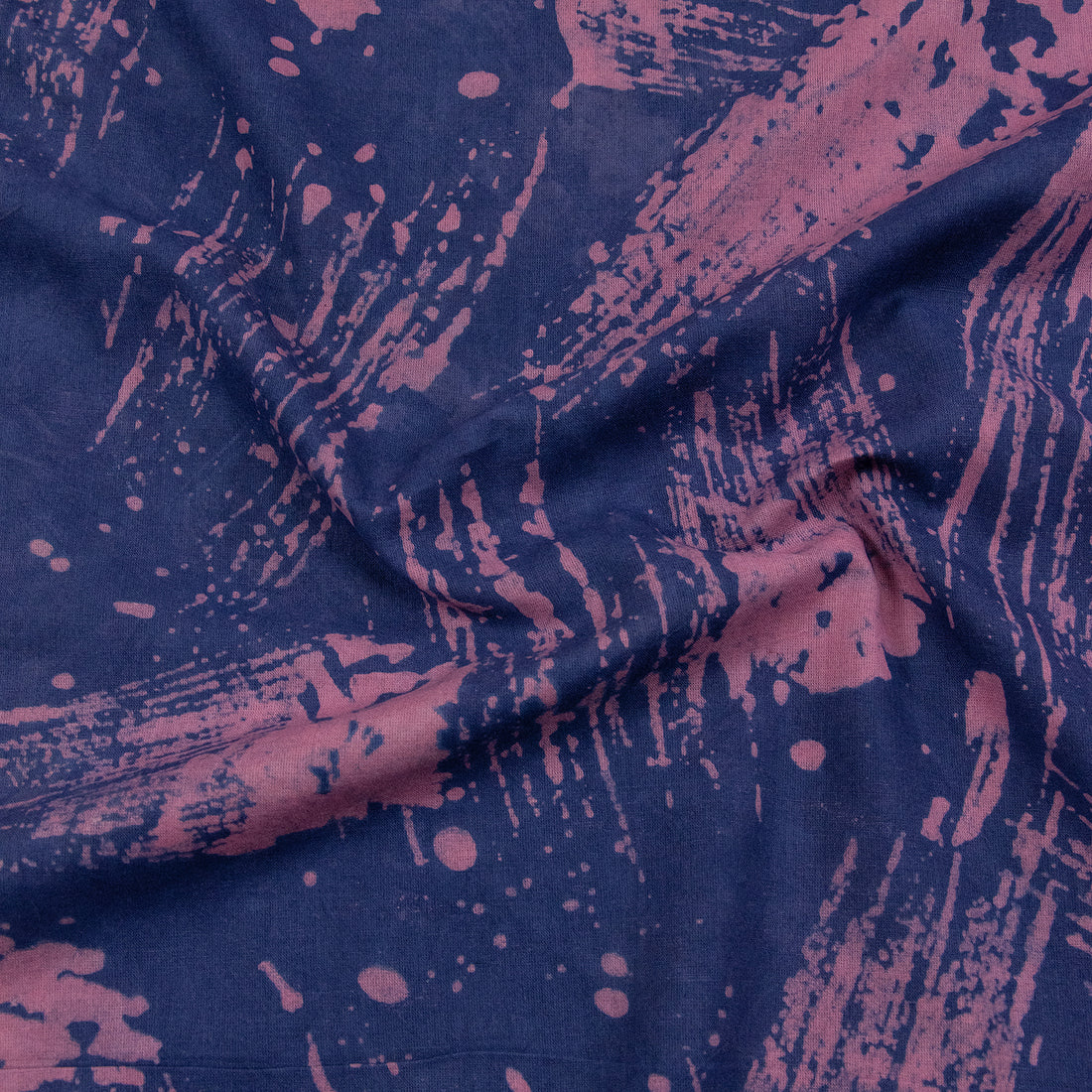 Dabu Dark Purple Hand Block Print Fabric