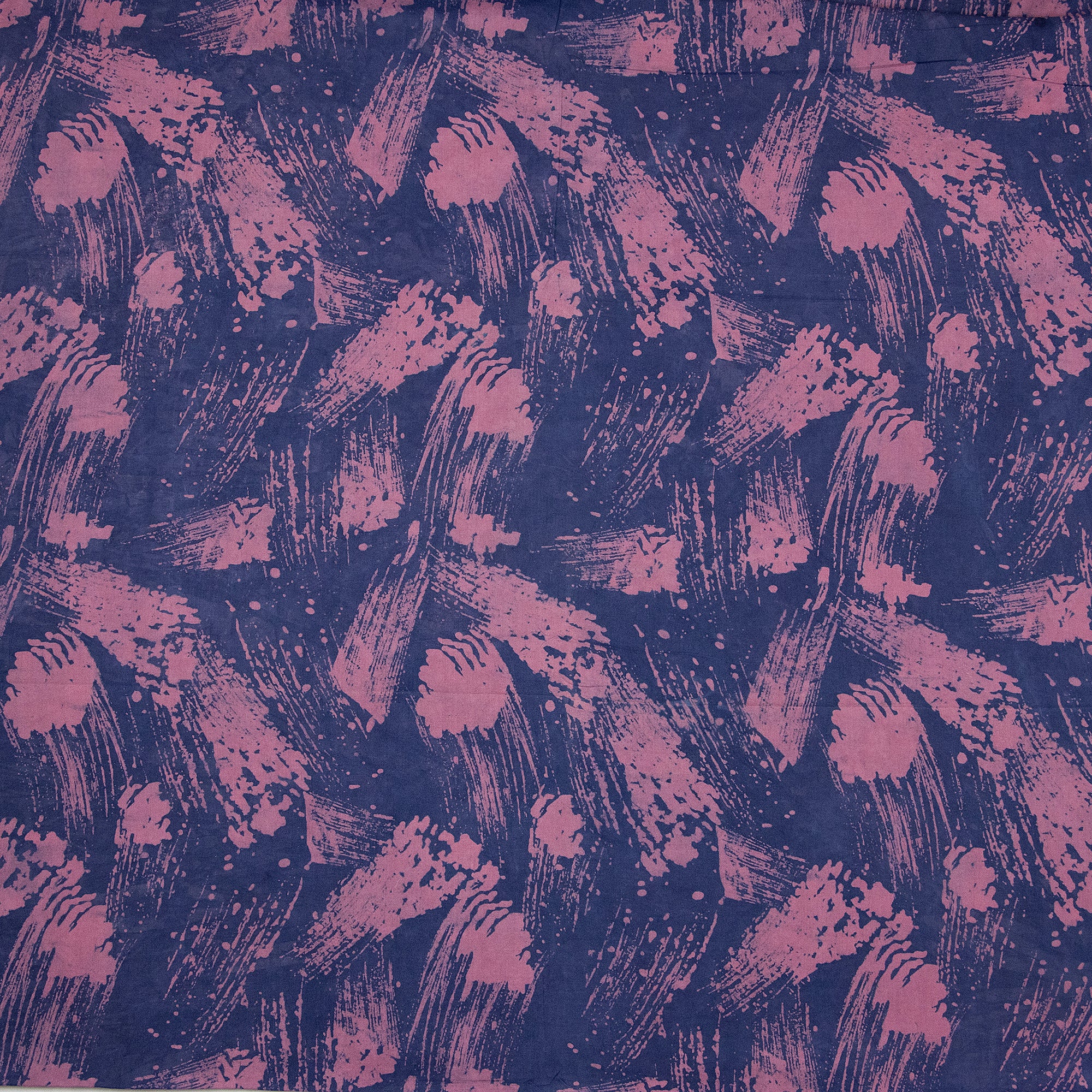 Dabu Dark Purple Hand Block Print Fabric