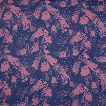 Dabu Dark Purple Hand Block Print Fabric