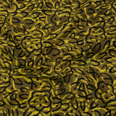 Dark Green Pure Cotton Hand Block Print Fabric