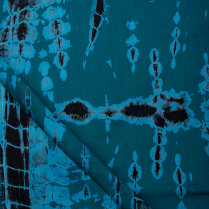 Dark Green Tie Dye Shibori Fabric