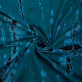 Dark Green Tie Dye Shibori Fabric