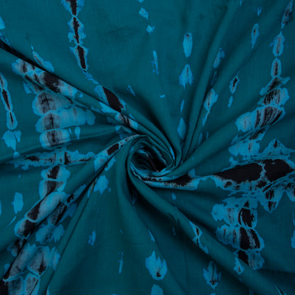 Dark Green Tie Dye Shibori Fabric