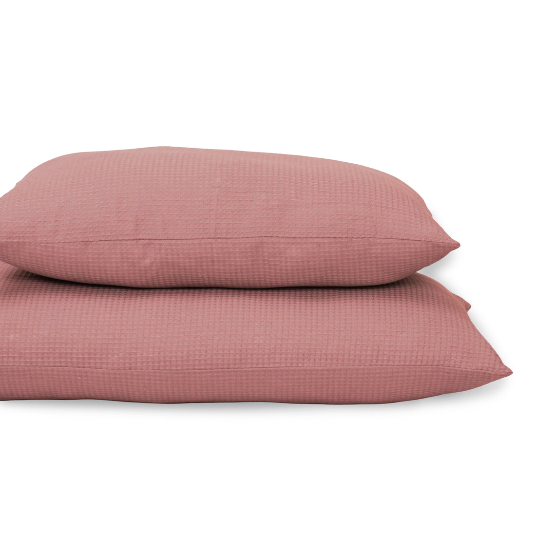 Dark Pink Cotton Waffle Queen Size Pillowcase