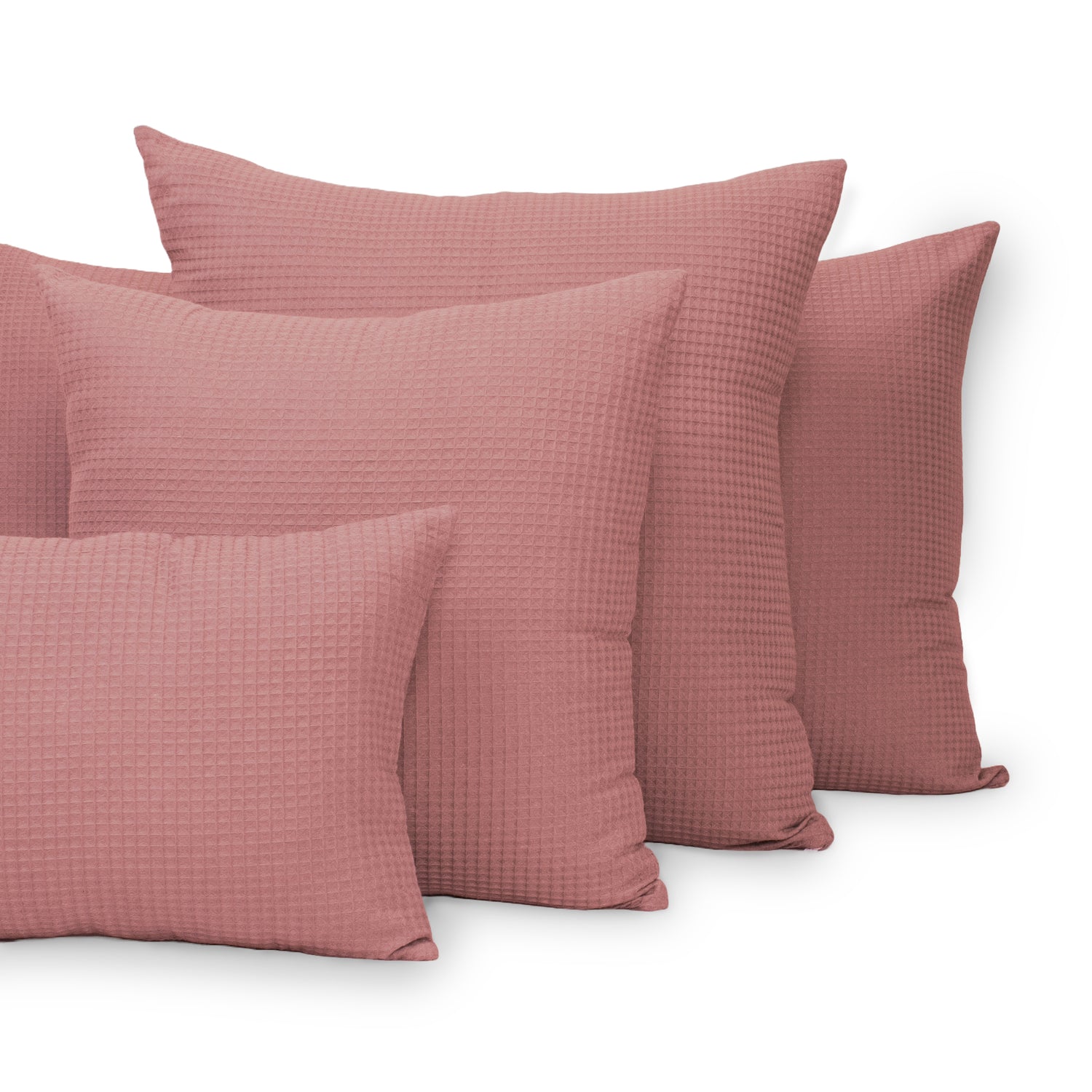 Dark Pink Cotton Waffle Queen Size Pillowcase