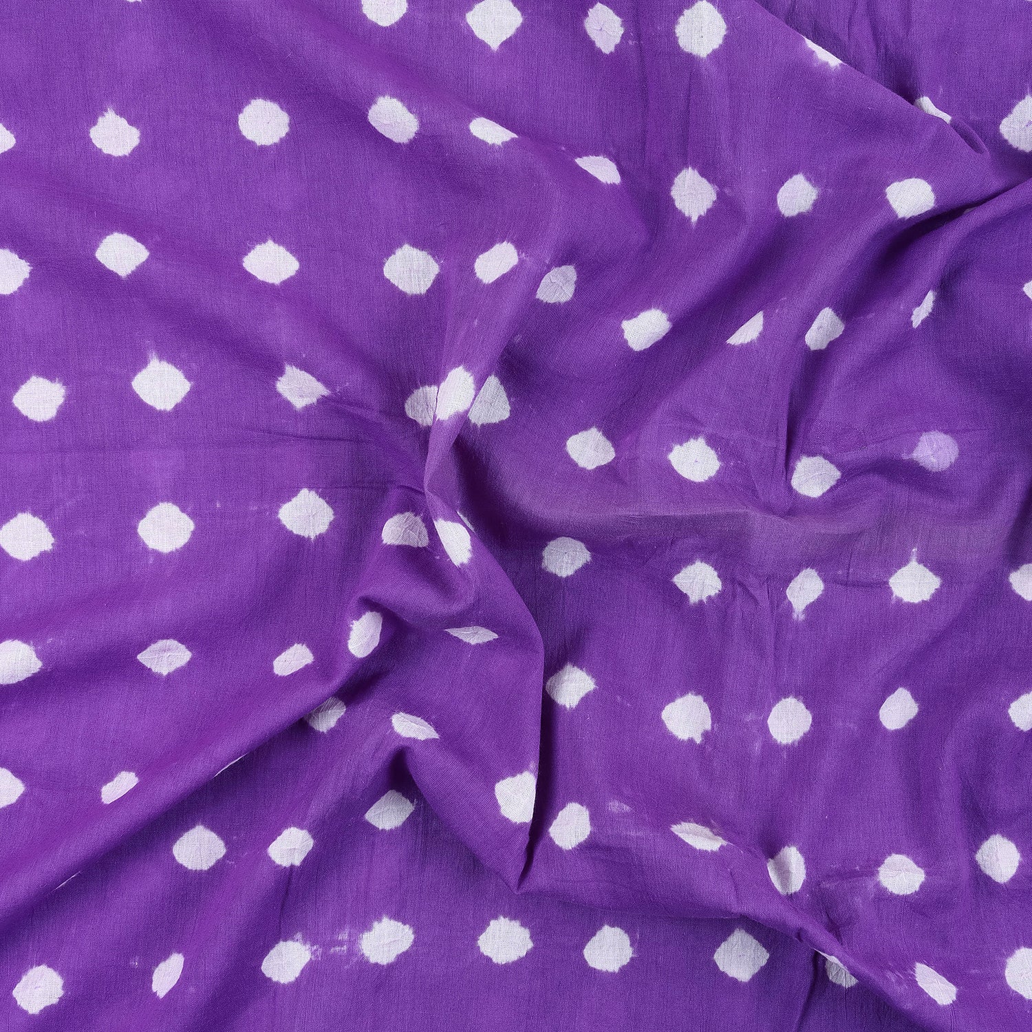 Dark Purple Pure Cotton Tie Dye Shibori Fabric