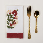 Decorative Hand Block Printed Cotton Floral Dinner Napkin Cloth