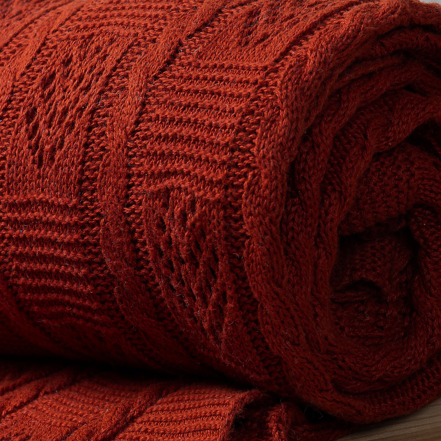 Decorative Handmade Maroon Sofa Throws
