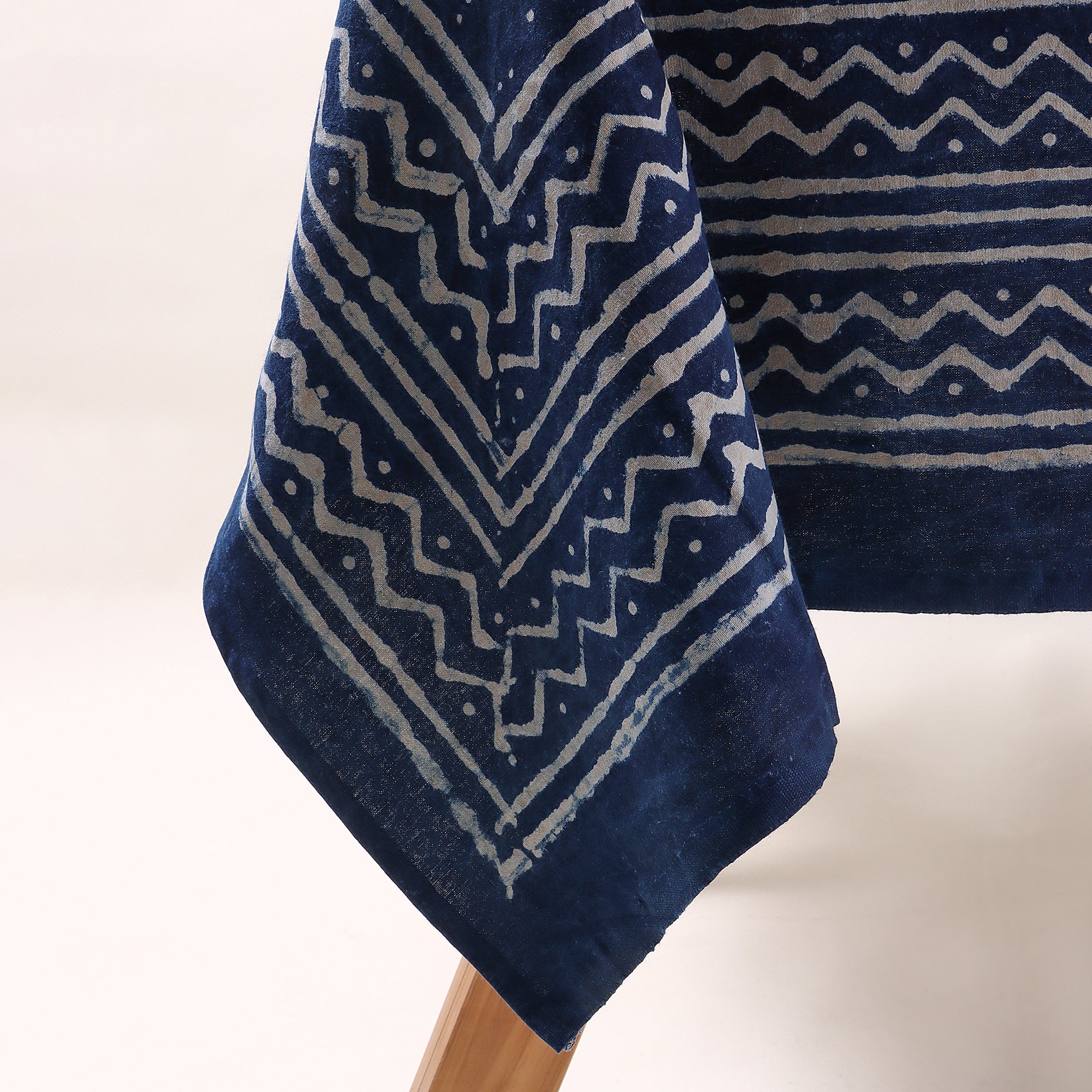 Decorative Leaf Hand Block Printed Cotton Table Cloth