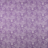 Decorative Purple Floral Hand Block Printed Bagru Fabric