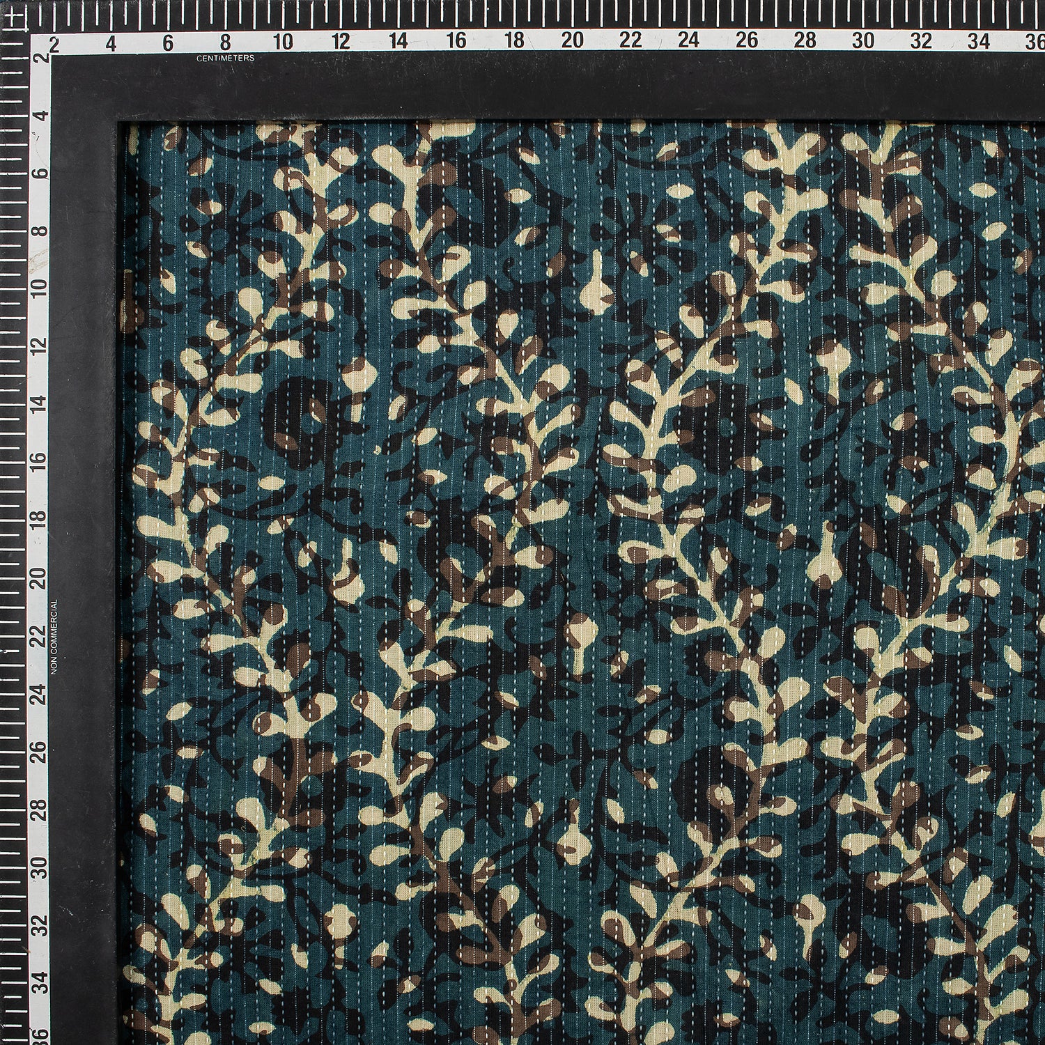 Designer Printed Pure Cotton Dabu Kantha Fabric