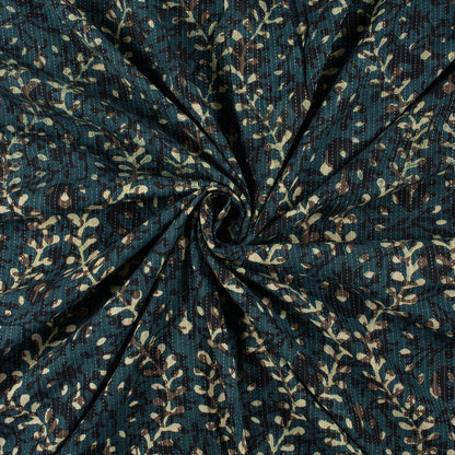 Designer Printed Pure Cotton Dabu Kantha Fabric