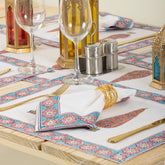 Dining Table Runner Organic Cotton Hand Block Printed