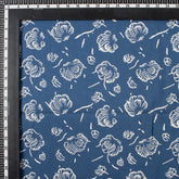 Discharge Hand Block Printed Pure Cotton Fabric