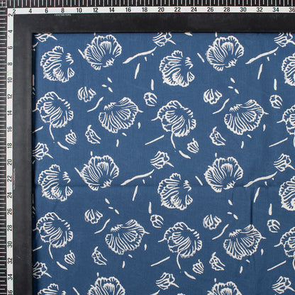Discharge Hand Block Printed Pure Cotton Fabric