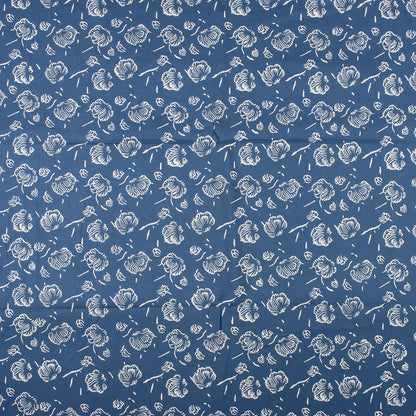 Discharge Hand Block Printed Pure Cotton Fabric