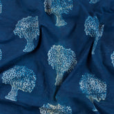 Dress Material Hand Block Indigo Tree Printed Cotton Fabrics