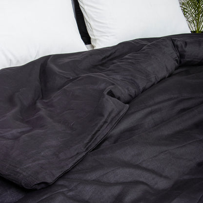  Eco-Friendly Indian Solid Black Duvet Cover Online