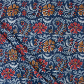 Eco Friendly Floral Hand Blocked Indian Print Material Fabric