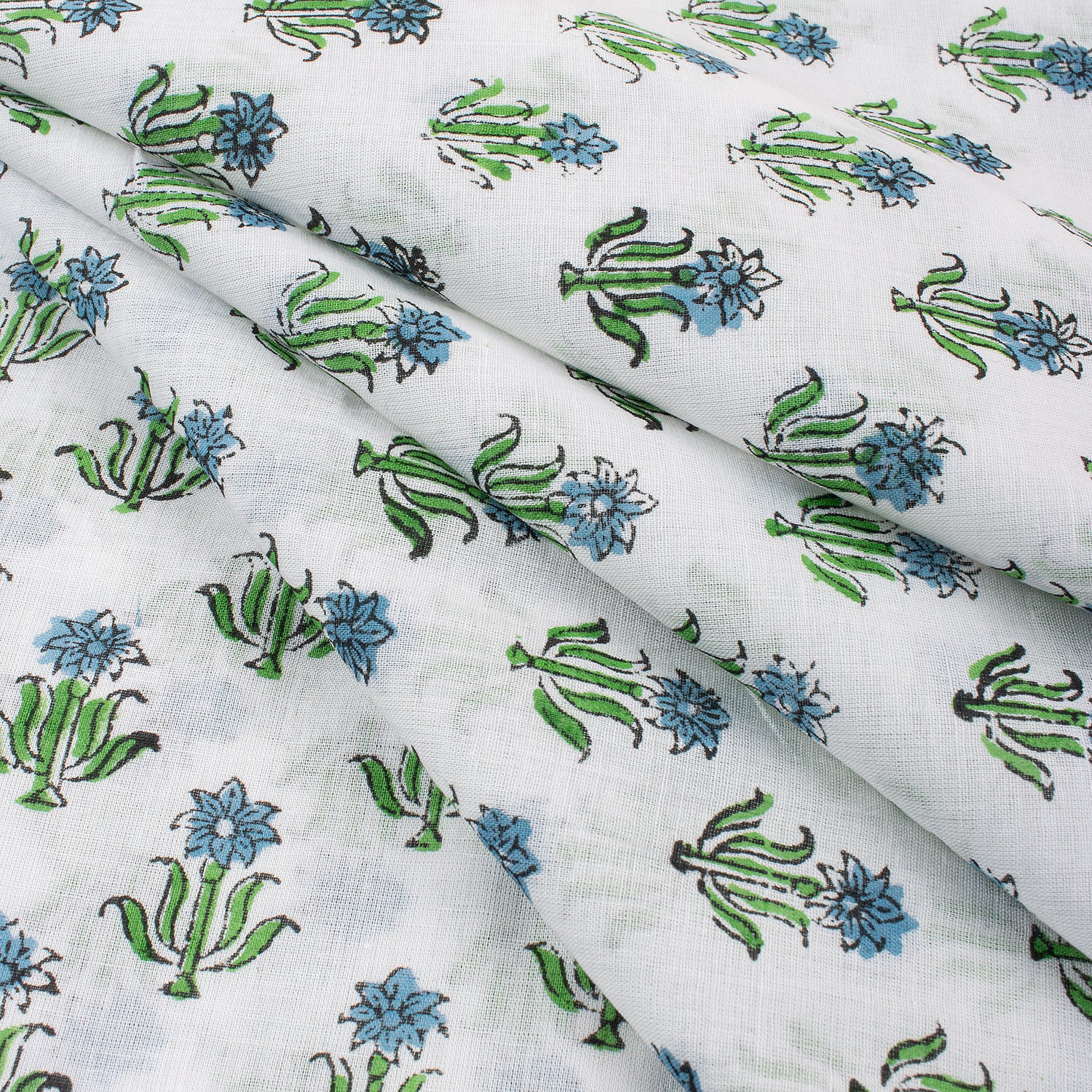 Eco Friendly Indian Block Printed Cotton Cloth Fabric