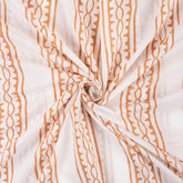 Eco Friendly Pink Striped For Dress Fabric