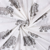 Elephant Hand Block Print Fabric