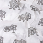 Elephant Hand Block Print Fabric