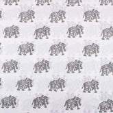 Elephant Hand Block Print Fabric