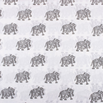 Elephant Hand Block Print Fabric