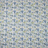 Exclusive Blue Floral Hand Block Print Fabric By The Yard