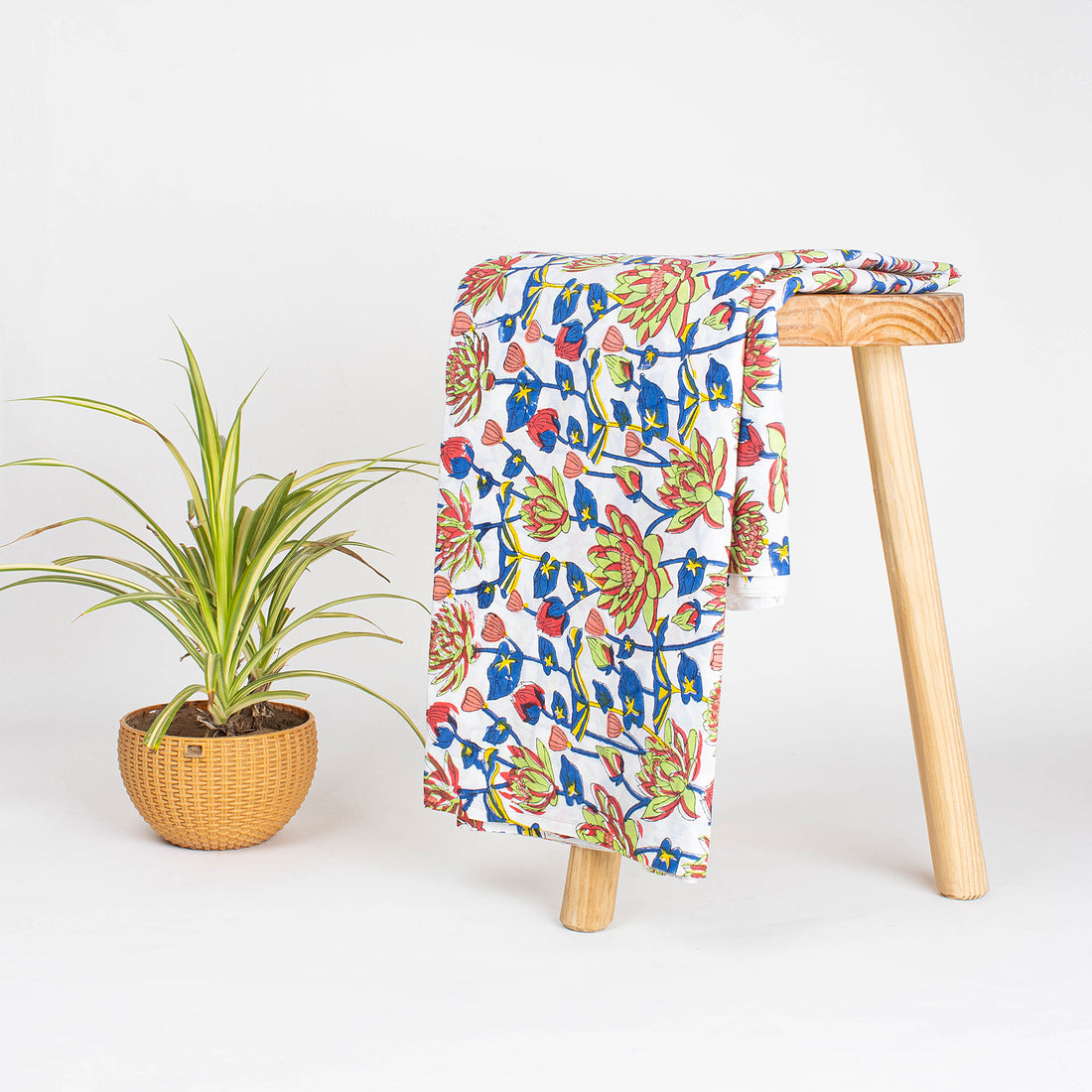Exclusive Multi Floral Hand Block Print Cotton Fabric