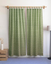 Fish Block Printed Cotton Curtains for Window in India