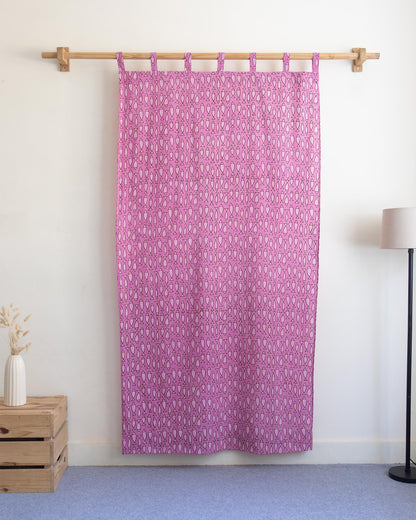 Fish Block Printed Curtains Set for Door and Window