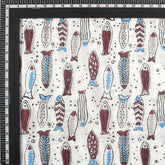 Fish Indian Hand Block Print Cotton Fabric
