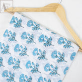 Floral Block Print Cotton Running Fabric
