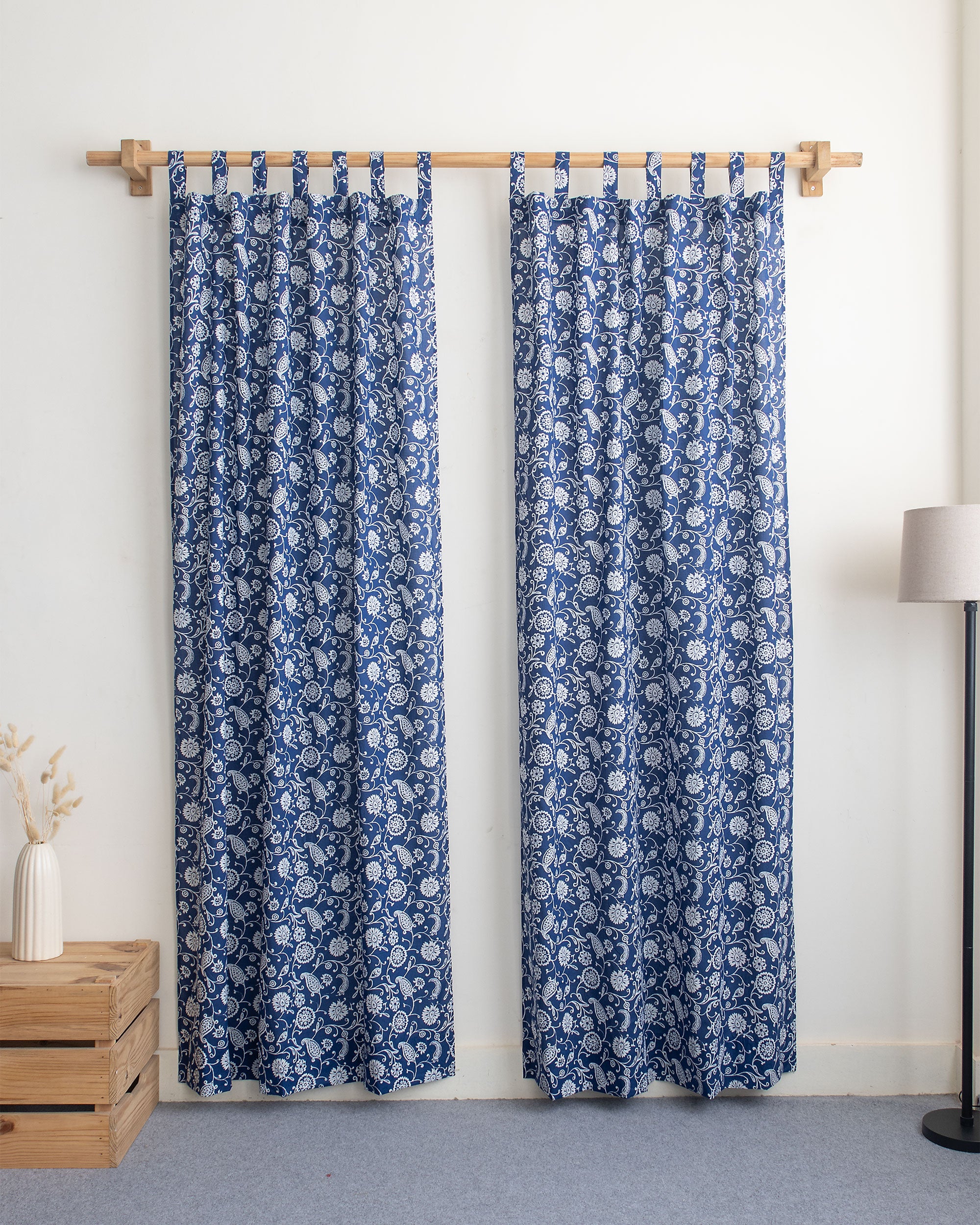 Floral Block Printed Best Curtains for Living Room