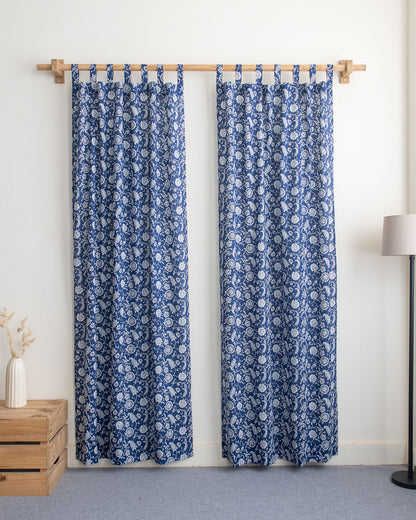 Floral Block Printed Best Curtains for Living Room