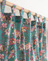 Floral Block Printed Cotton Curtain for Kitchen